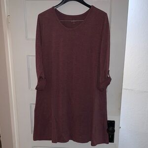 SO Burgundy Long Sleeve Tunic